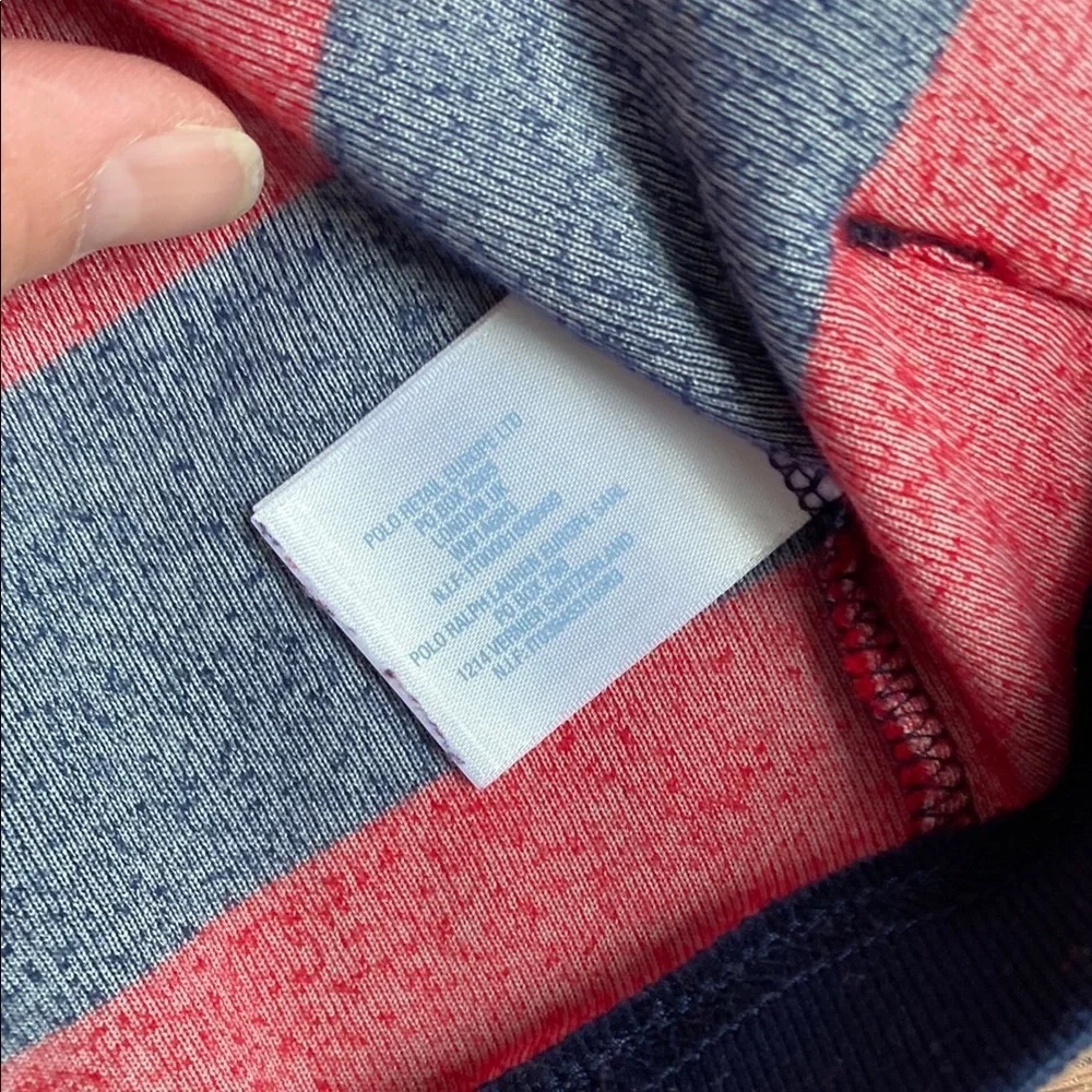 Ralph Lauren Blue and Red Striped Hoodie